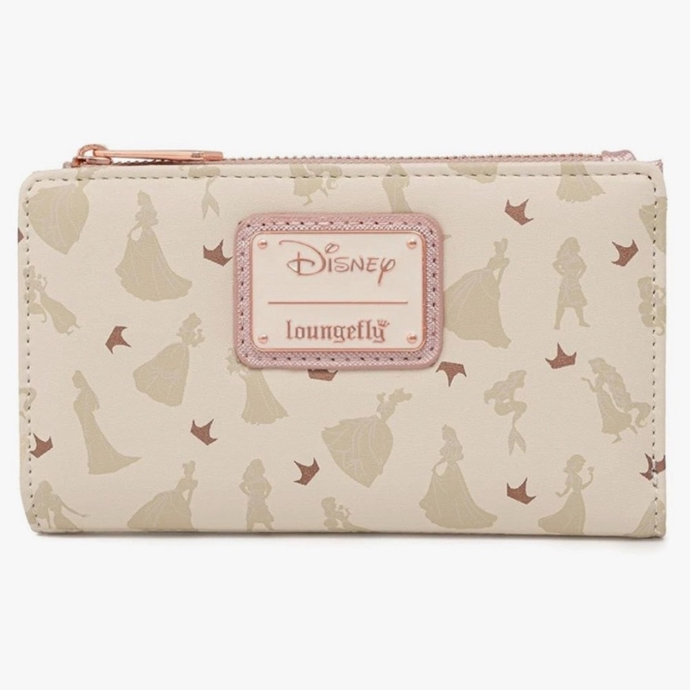 Loungefly Disney Princess Icon Iridescent Wallet Rose Gold